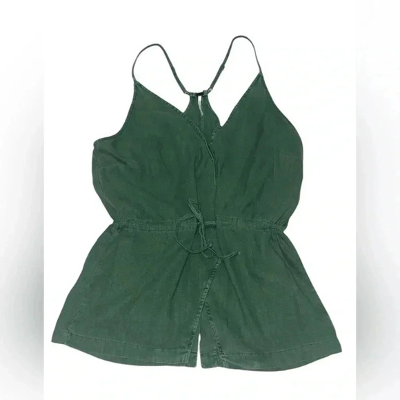 Young Fabulous & Broke Tops - YFB Olive/Army Green Top w/ Waist Cincher and Adjustable Straps